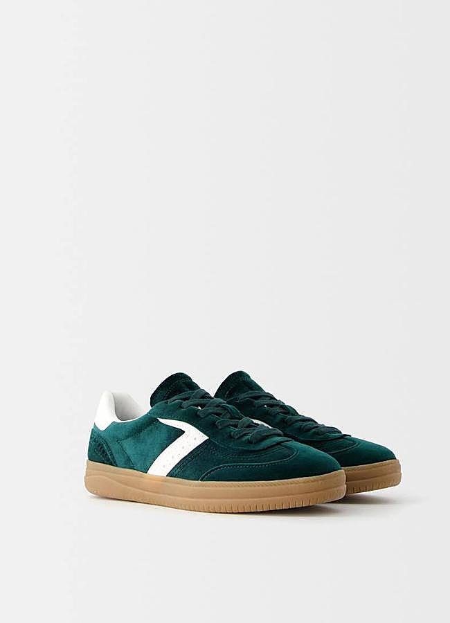 Imagen - Zapatillas deportivas de terciopelo verde