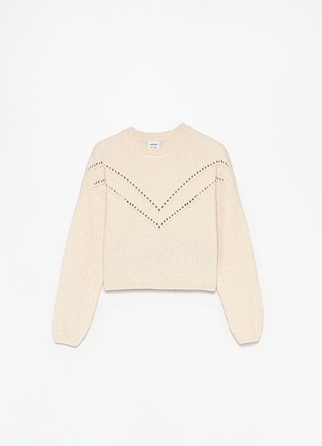 Imagen - Jersey calado en beige de Lefties. Foto: lefties.