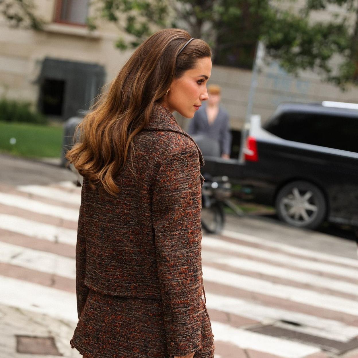 María Pombo con peinado demure.