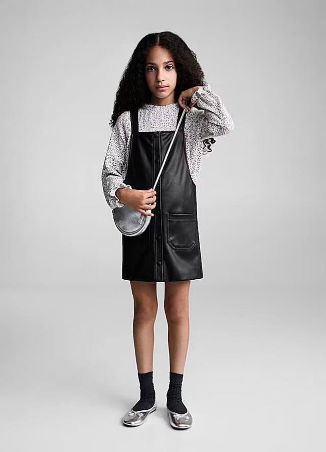 Imagen - Pichi de niña efecto piel negro