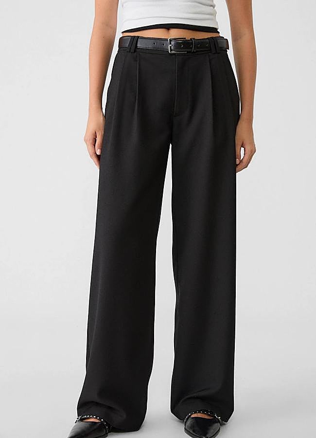 Imagen - Pantalones de vestir con pinzas negros