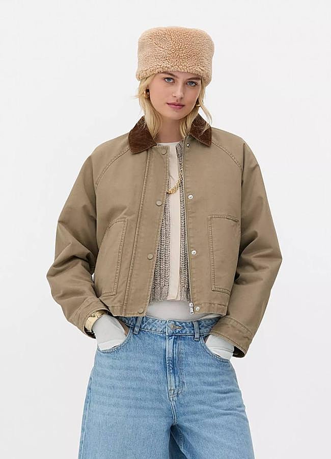 Imagen - Chaqueta parka con cuello de pana