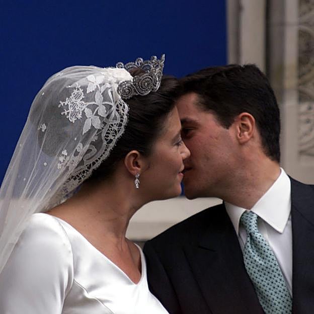 La princesa Alexia de Grecia, primogénita de los reyes Constantino y Ana María, el día de su boda con Carlos Morales.