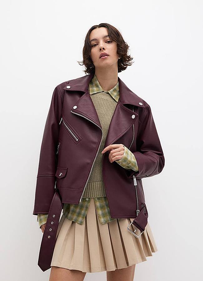 Imagen - Chaqueta biker burdeos