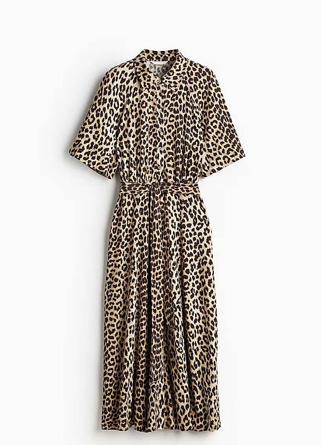 Imagen - Vestido amplio camisero animal print