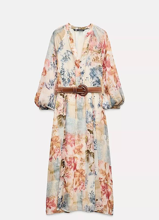 Imagen - Vestido midi amplio con floral print