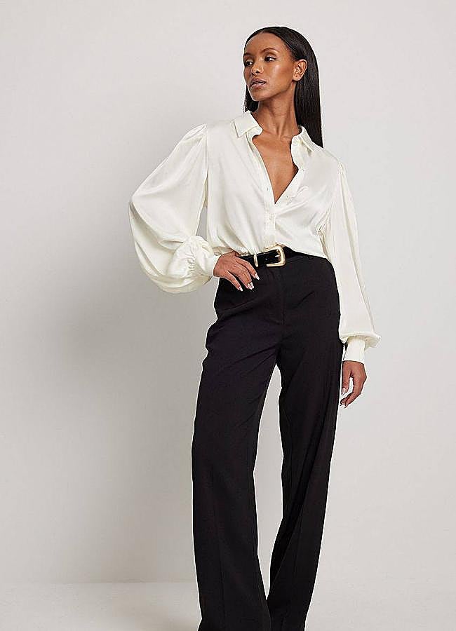 Imagen - Camisa satinada con mangas abullonadas