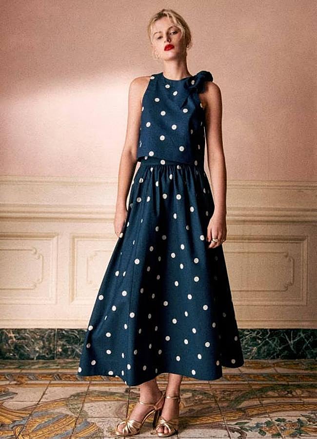 Imagen - Falda de vuelo con estampado de lunares