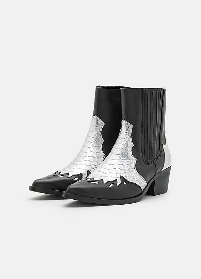 Imagen - Botines cowboy metalizados