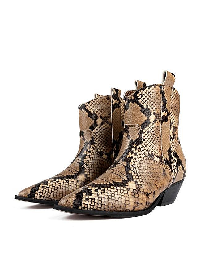 Imagen - Botines cowboy con estampado de serpiente