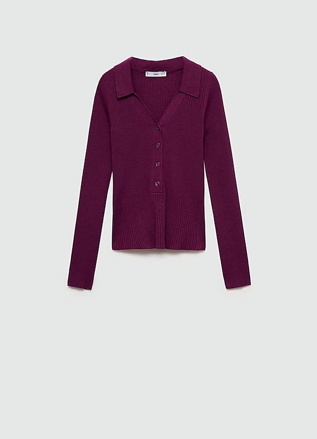 Imagen - Polo burdeos de Mango, 25,99 euros.