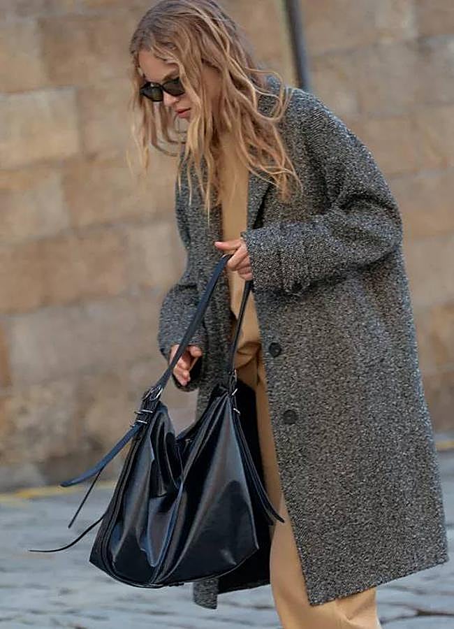 Imagen - Abrigo jaspeado gris