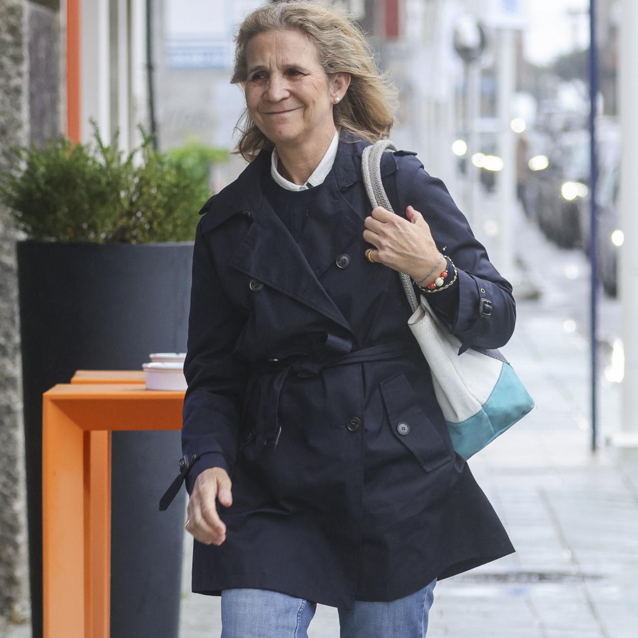 La infanta Elena en Sanxenxo este sábado.