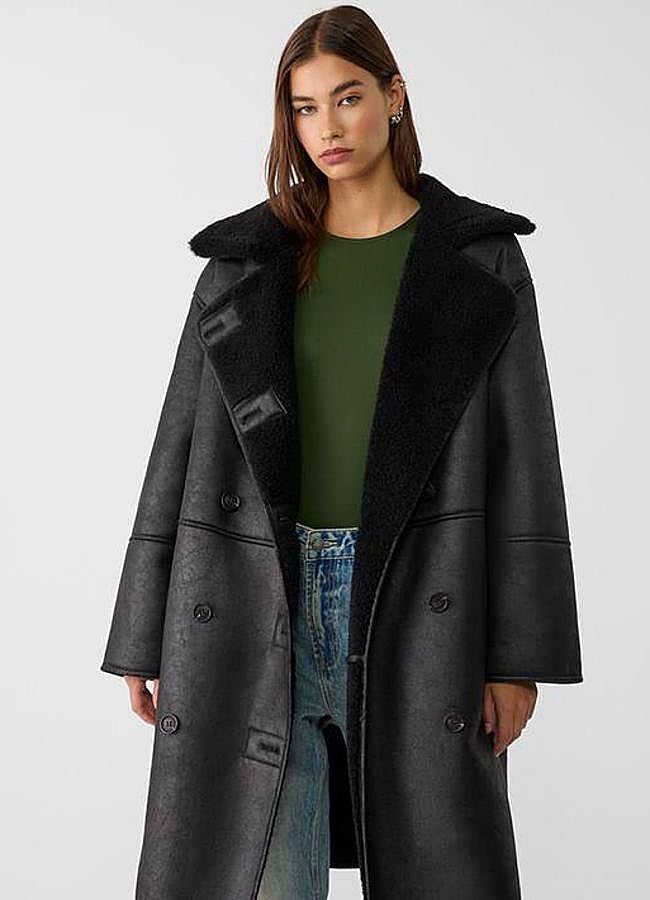 Imagen - Abrigo de doble faz color negro