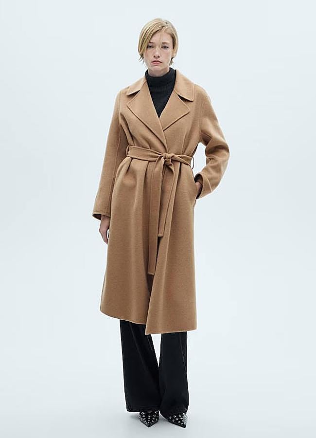Imagen - Abrigo camel con cinturón