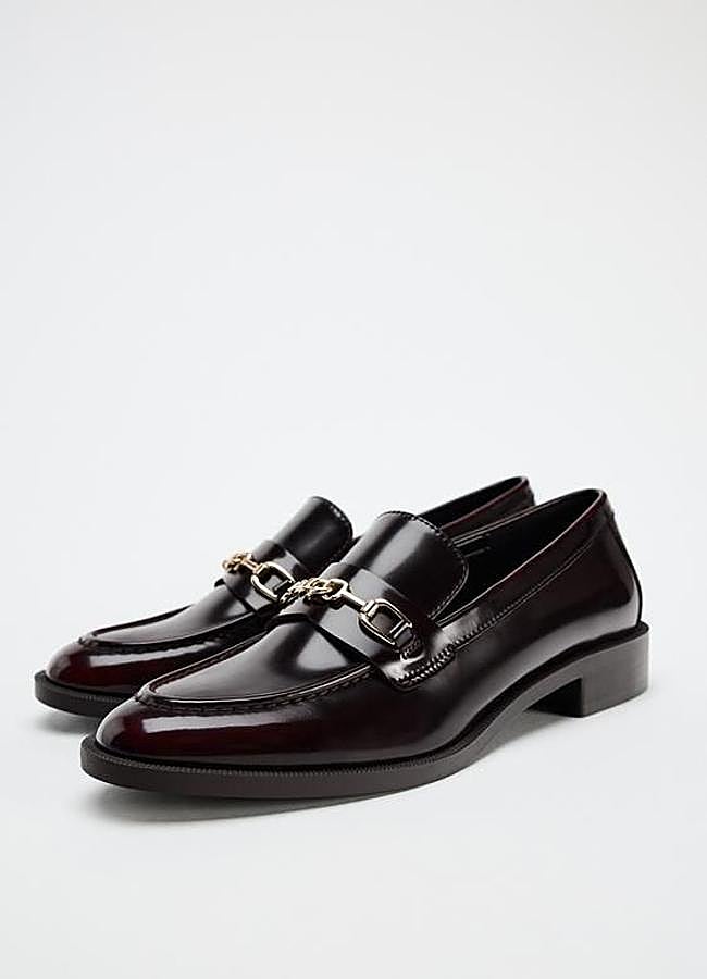 Imagen - Mocasines de piel burdeos