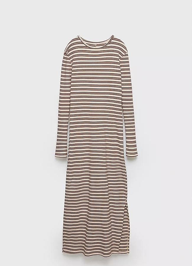 Imagen - Vestido midi con estampado de rayas de Zara Z3D (22,95 euros):