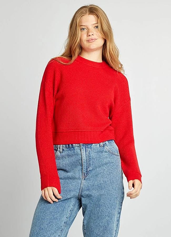 Imagen - Jersey de punto rojo de Kiabi Teen (15 euros).