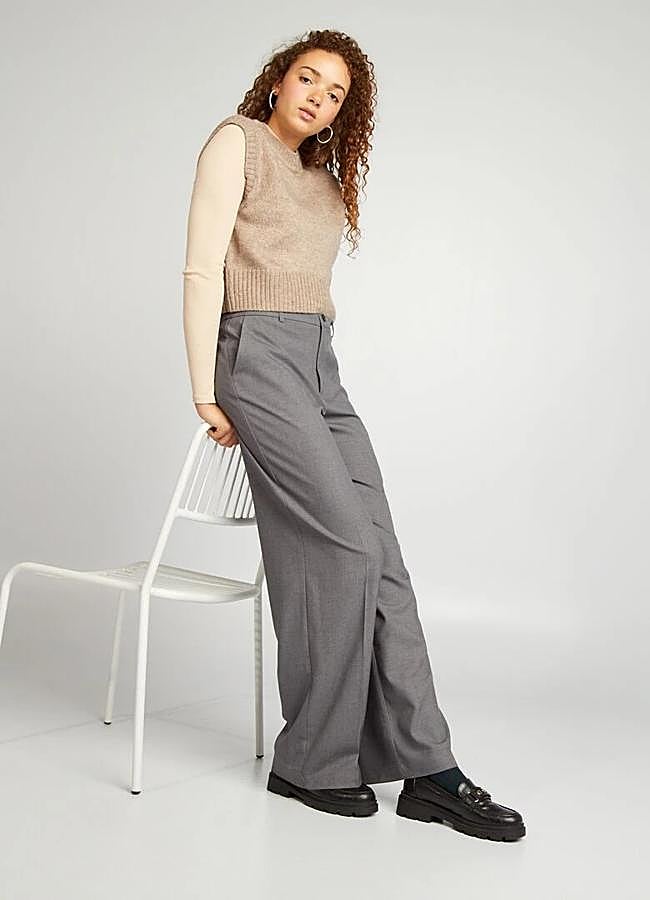 Imagen - Pantalón ancho de rayas de Kiabi Teen (18 euros).