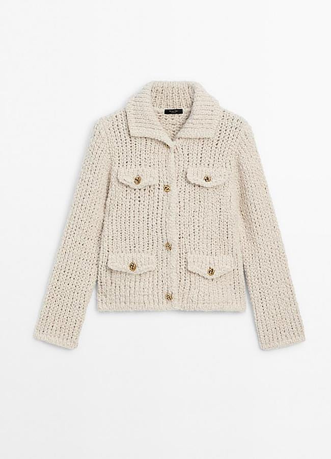 Imagen - Cárdigan grueso con botones dorados de Massimo Dutti, 89,95 euros.