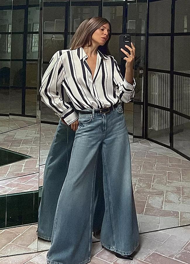 Imagen - Vaqueros con pernera ancha de Zara.