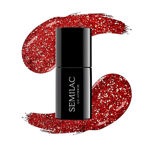 Esmalte de uñas en rojo metalizado 318 San Valentin de Semilac.