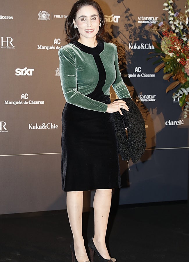 Imagen - La filántropa, con vestido de terciopelo verde y zapatos peep toe. GTRES.