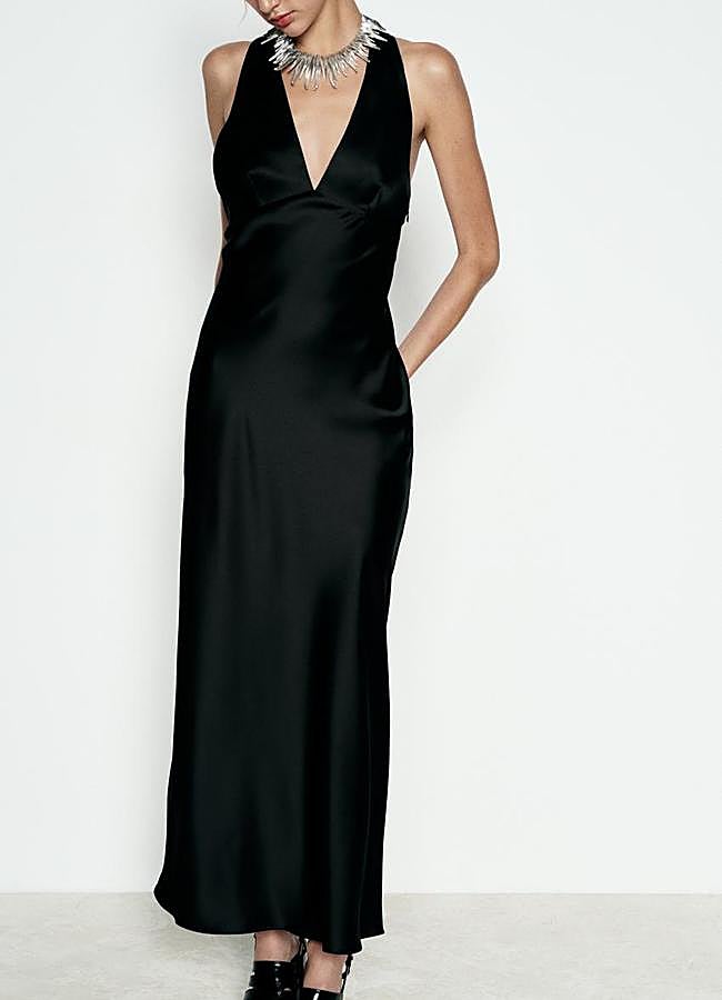 Imagen - Vestido midi satinado de Zara.