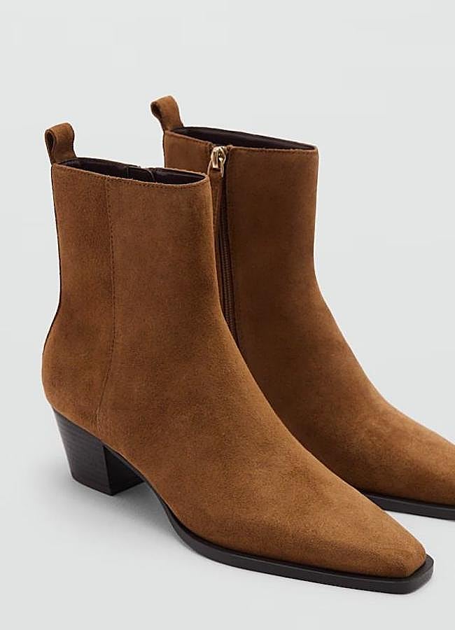 Imagen - Botines de ante con punta cuadrada