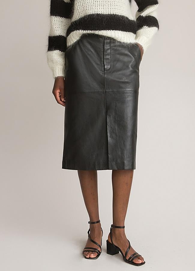 Imagen - Falda negra midi de La Redoute, 85,68 euros.