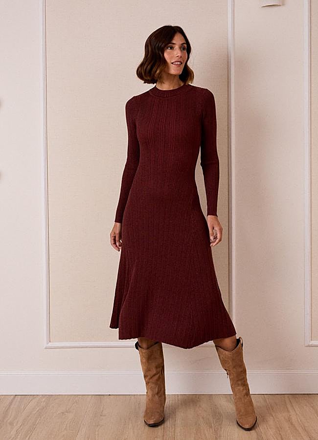 Imagen - Vestido de punto burdeos de Polin et Moi, 65,95 euros.