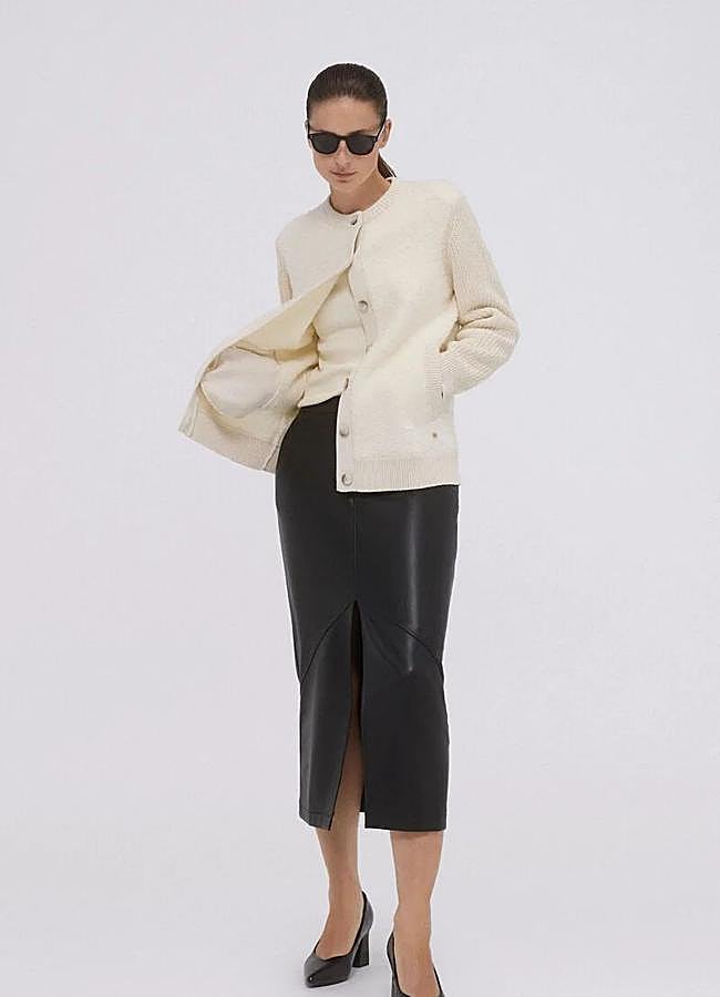 Imagen - Falda midi efecto piel