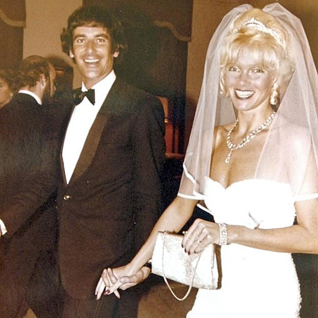 Gunilla von Bismarck y Luis Ortiz, el día de su boda. 