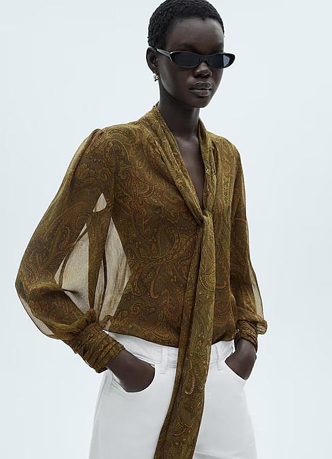 Imagen - Camisa con pañuelo con estampado de cachemira