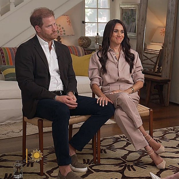 Los duques de Sussex durante una entrevista en televisión. 