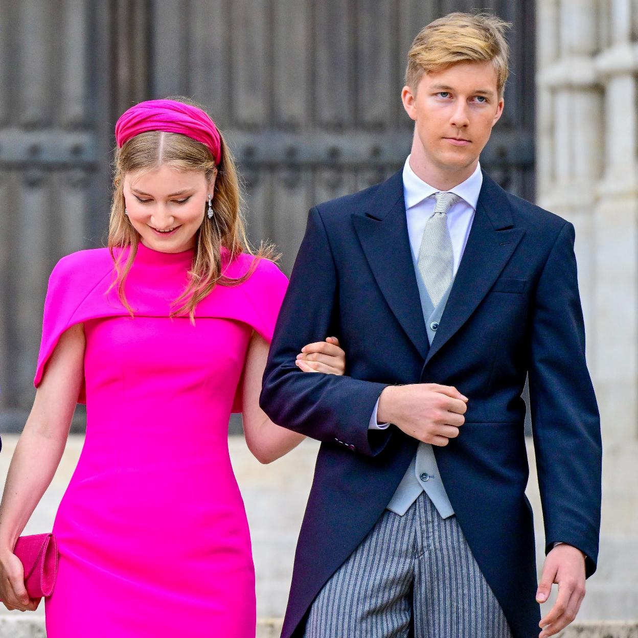 El príncipe Emmanuel de Bélgica junto a su hermana, la princesa Elisabeth. 