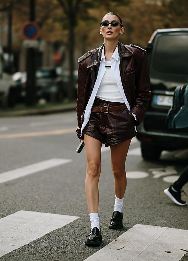 Imagen - Un look con shorts y mocasines. Foto: Launchmetrics spotlight.