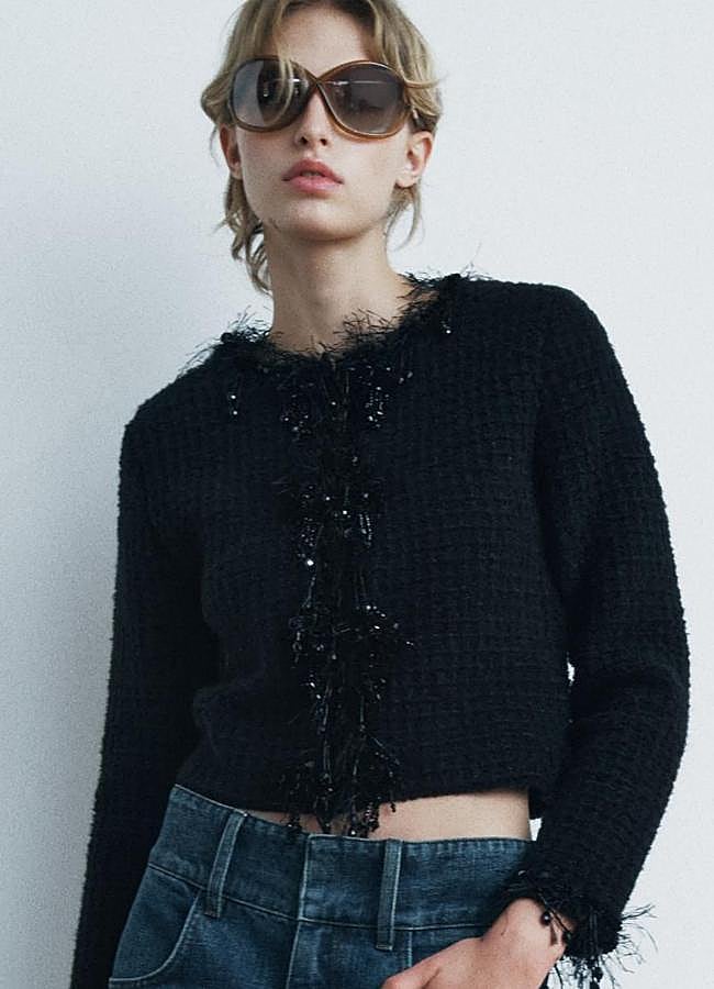 Imagen - Chaqueta de punto con abalorios