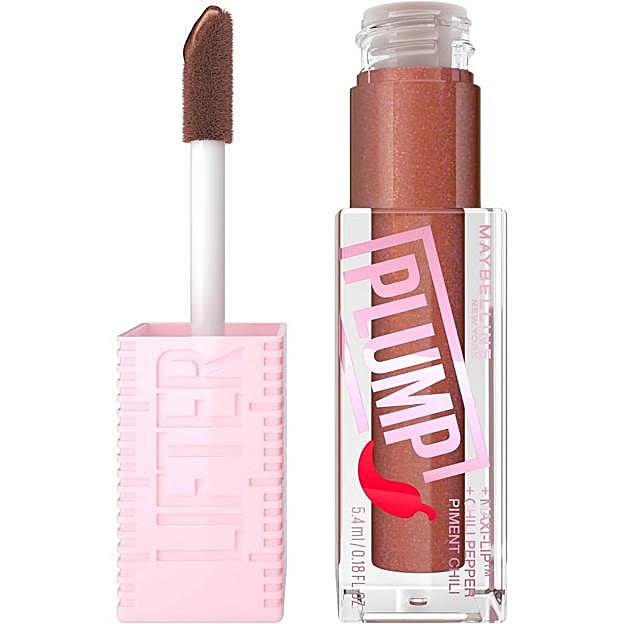 Lifter Plump Gloss en tono Cocoa Zing de Maybelline