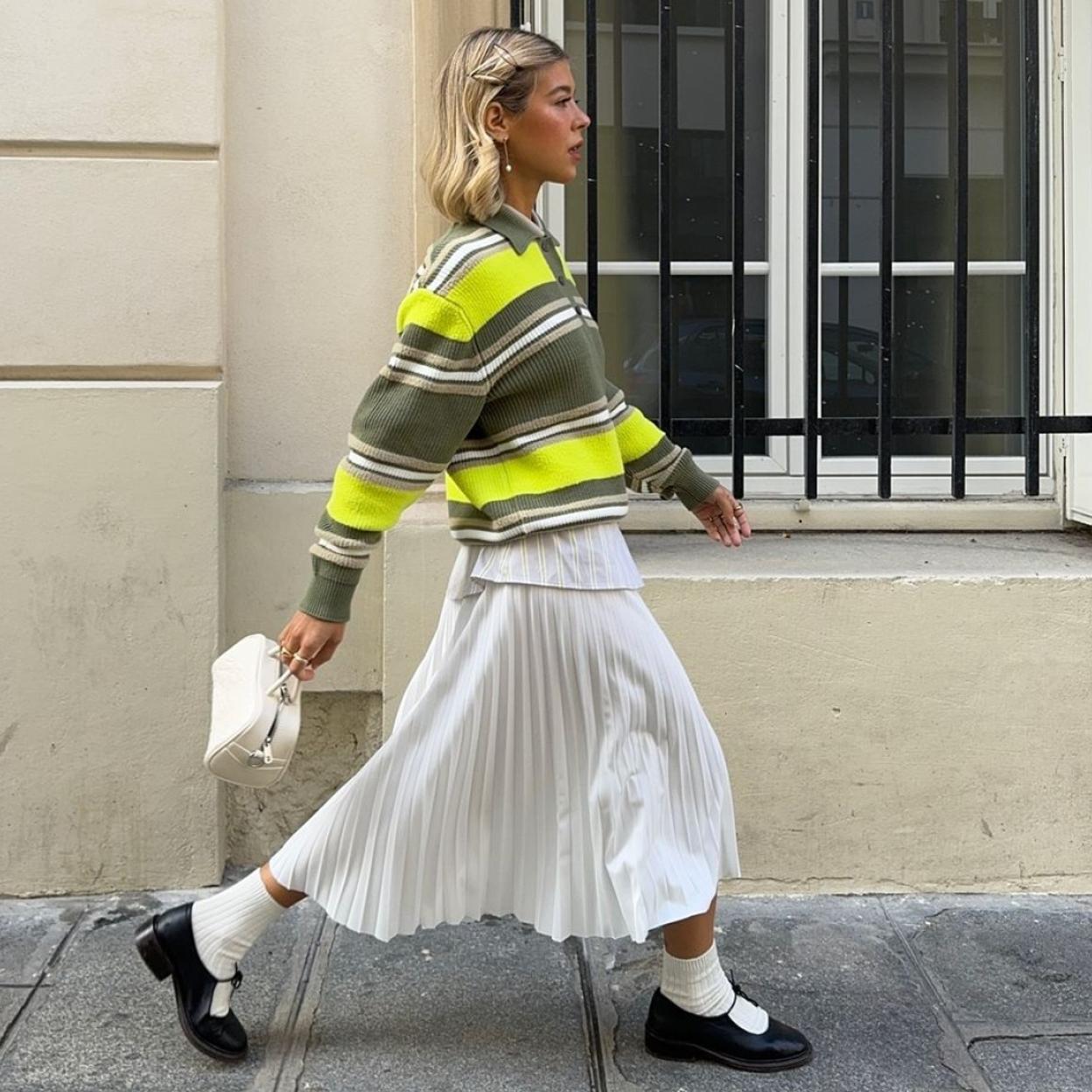 Look con polo de manga larga