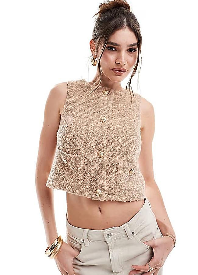 Imagen - Chaleco de tweed cropped