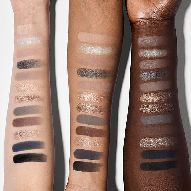 Así quedan los colores de la paleta de sombras de Makeup by Mario.