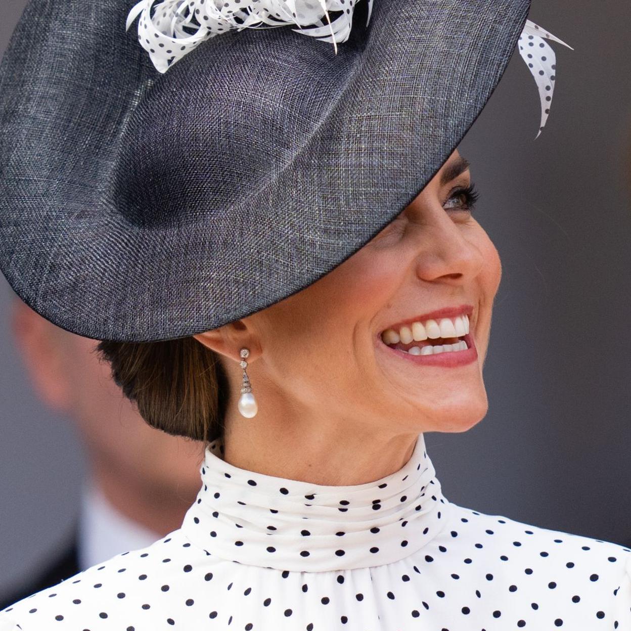 Kate Middleton, con uno de sus pendientes favoritos. 