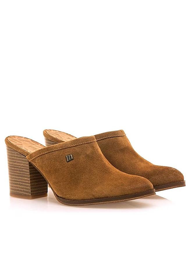 Imagen - Zuecos de tacón en serraje