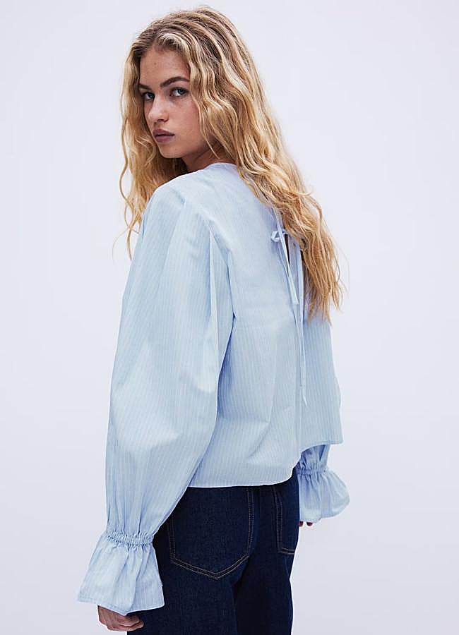 Imagen - Camisa de rayas con mangas abullonadas