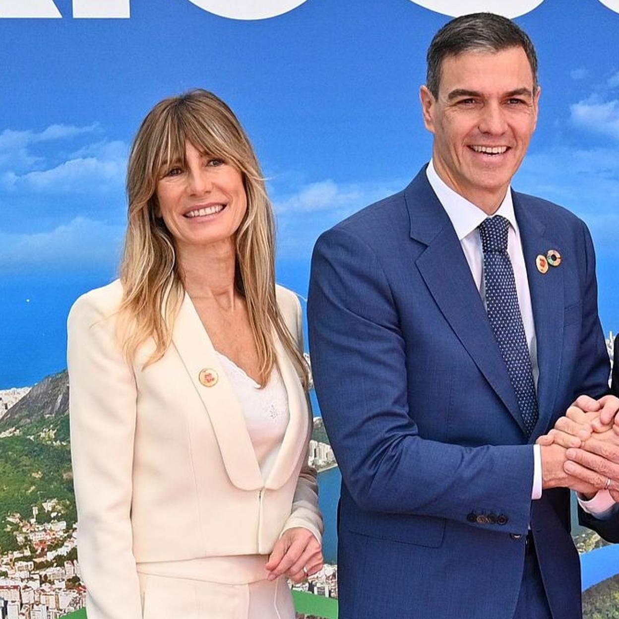 Begoña Gómez y Pedro Sánchez en la cumbre de líderes del G20 en Brasil.