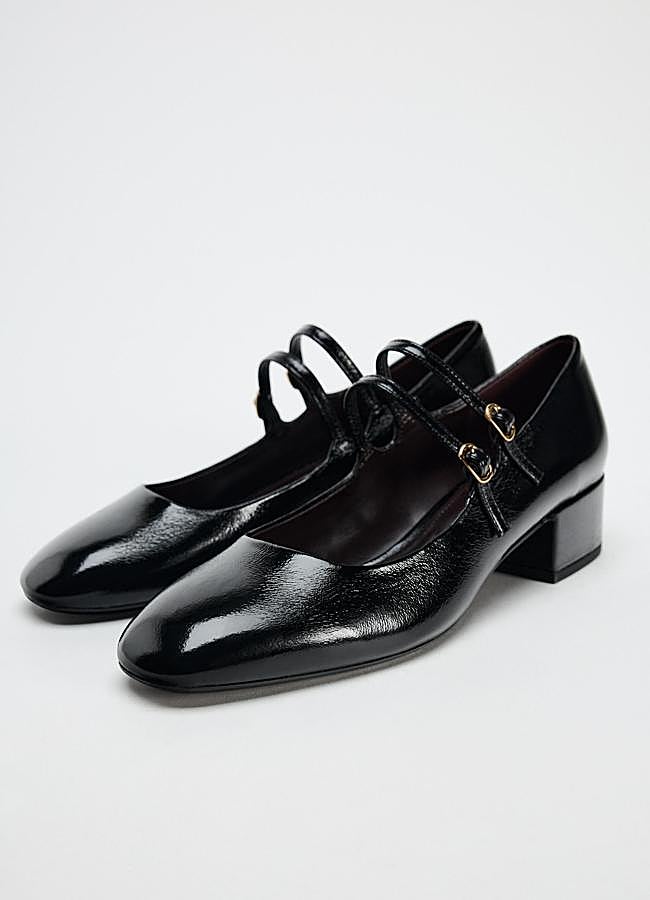 Imagen - Merceditas con tacón bajo en negro