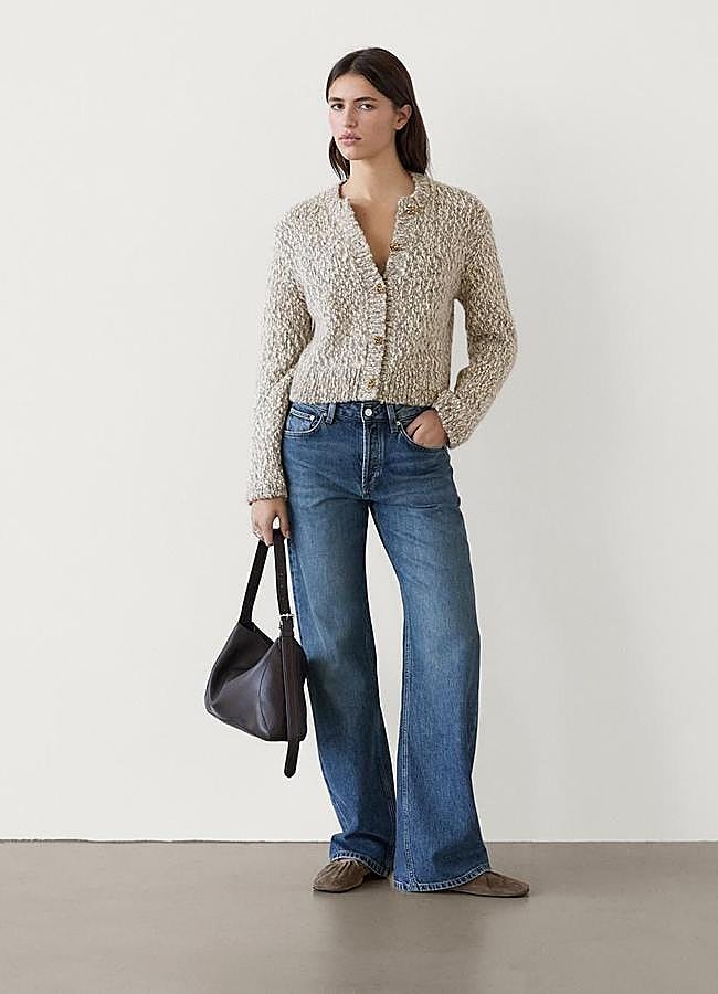 Imagen - Cárdigan de punto grueso beige