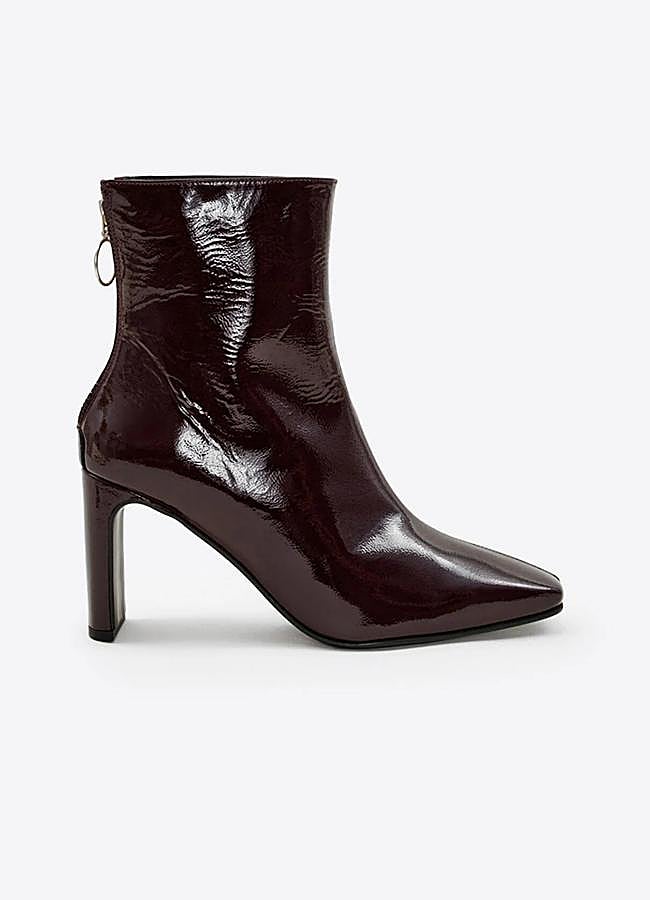 Imagen - Botines con tacón en burdeos de Mint & Rose.