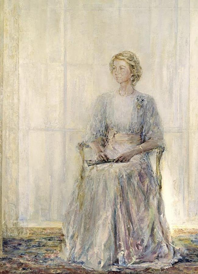 Imagen - El retrato de la reina emérita Sofía firmado por Carmen Laffón para la colección Banco de España. (FOTO: D.R.)